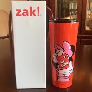 Brand New Zak! Disney Minnie Mouse Insulated Stainless Steel Travel Tumbler